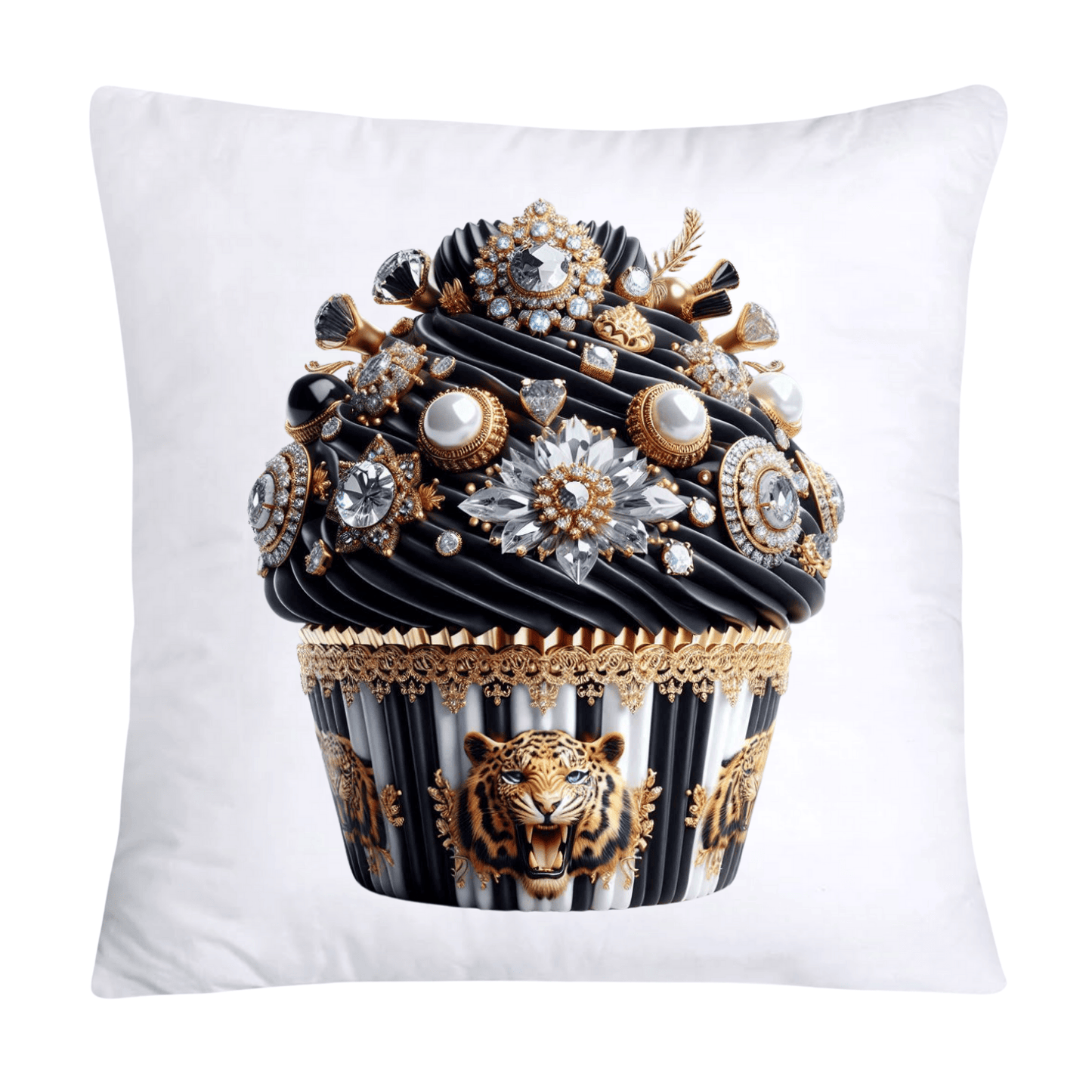 Royal and Wild Animal Print Cupcake Pillow Covers 18x18-372
