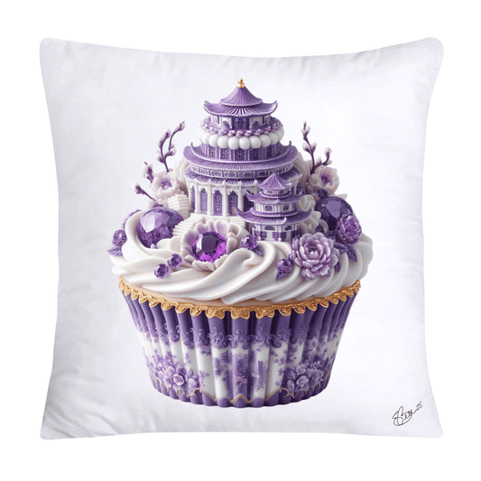 18x18 Purple Willow Chinoiserie Cupcake Throw Pillow Covers-5425