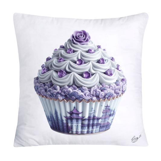 Purple Willow Sweet Cupcake Throw Pillow Covers-4341