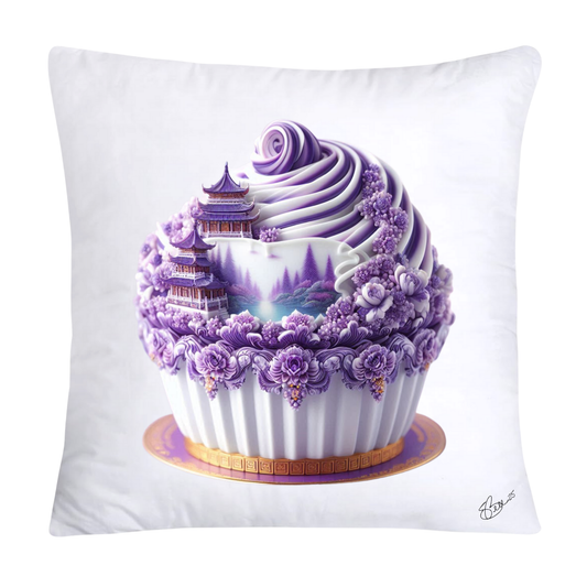 18x18 Purple Willow Chinoiserie Cupcake Throw Pillow Covers-5434