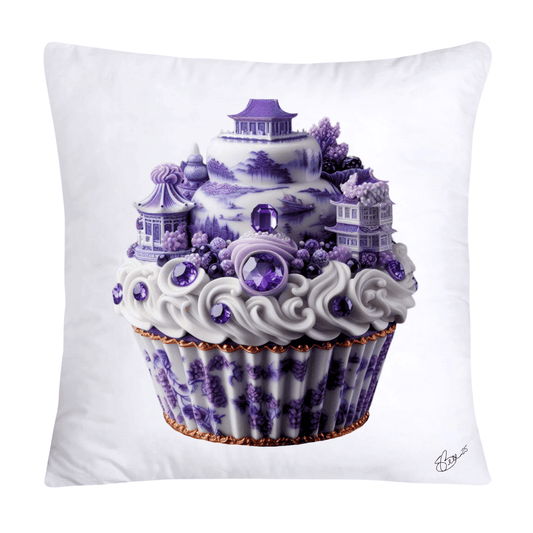Purple Willow Sweet Cupcake Throw Pillow Covers-4335