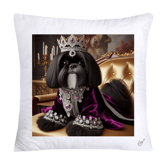 Royal Pet Portrait Pillow Covers 18X18-Shih Tzu at Versailles-2805