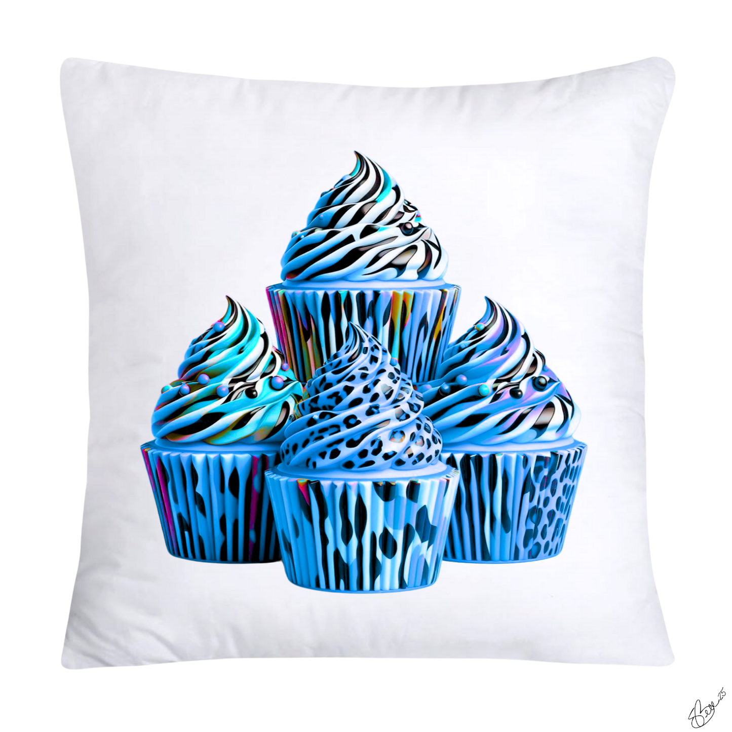 Wild Animal Print Cupcake Throw Pillow Covers 18x18-364