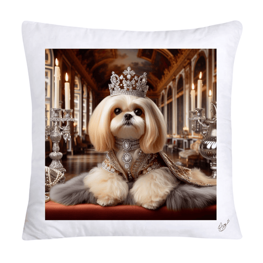 Royal Pet Portrait Pillow Covers 18X18-Shih Tzu at Versailles-2847