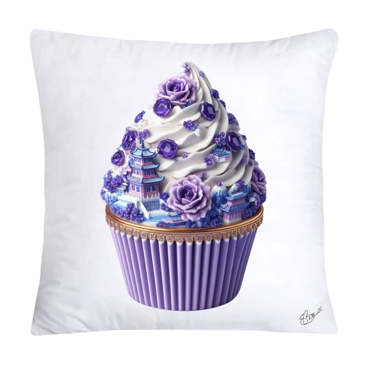 Purple Willow Sweet Cupcake Throw Pillow Covers-4311