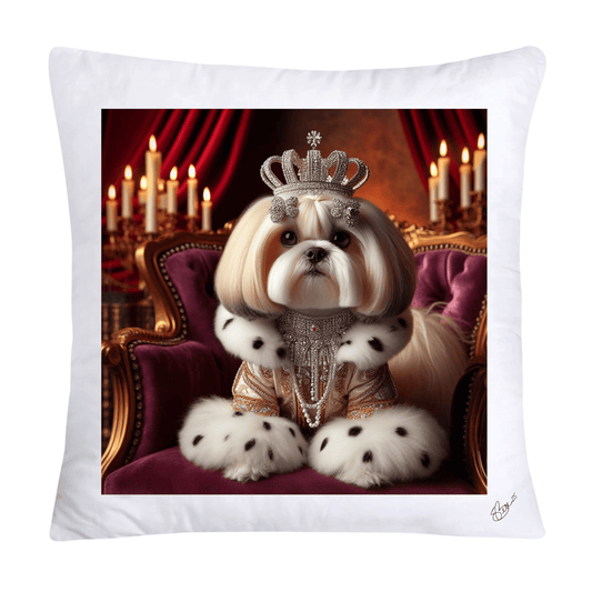 Royal Pet Portrait Pillow Covers 18X18-Shih Tzu at Versailles-2807