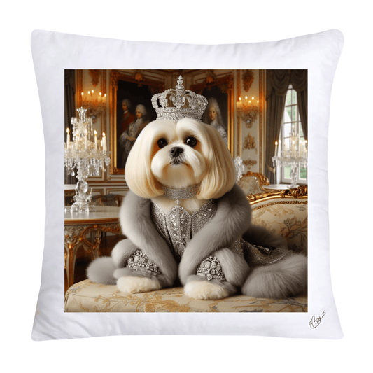 Royal Pet Portrait Pillow Covers 18X18-Shih Tzu at Versailles-2843