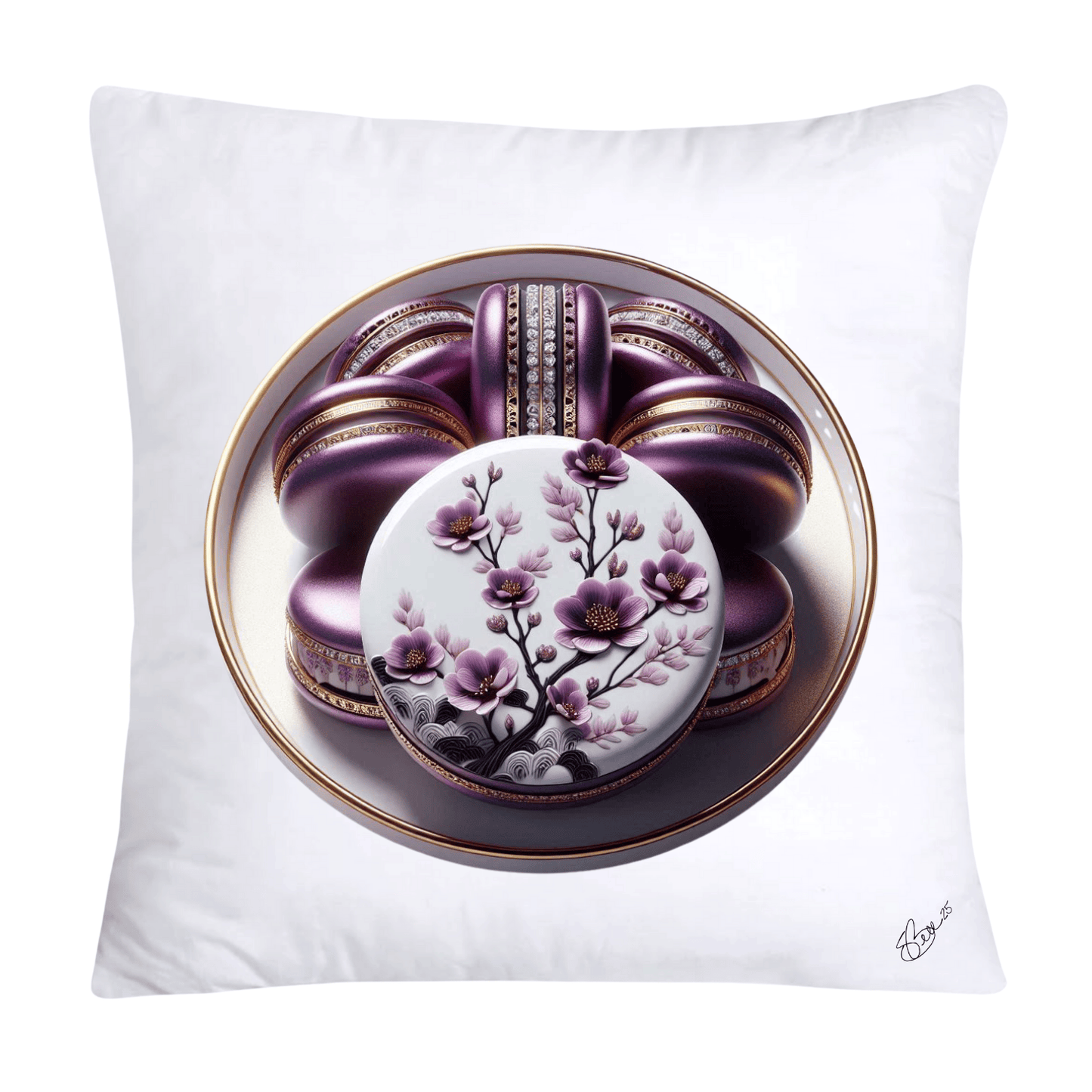 Purple Willow Sweetest Macaroon Throw Pillow Covers-266