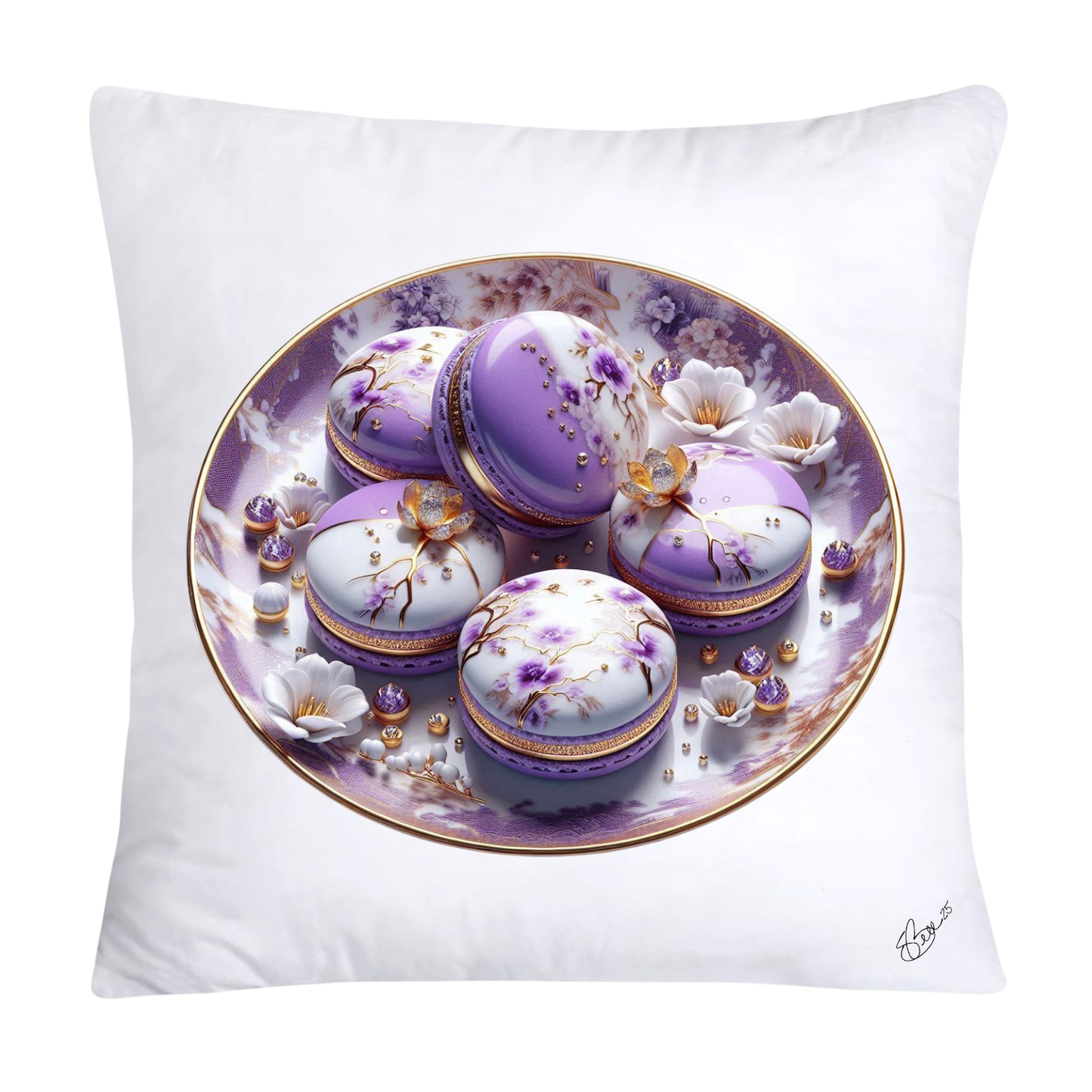 Purple Willow Sweetest Macaroon Throw Pillow Covers-256