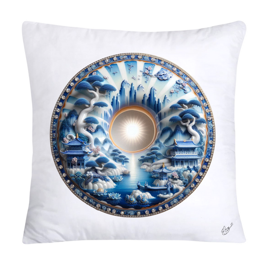 Blue Willow Whimsical Donut Throw Pillow Covers 18X18-1385