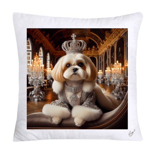 Royal Pet Portrait Pillow Covers 18X18-Shih Tzu at Versailles-2811