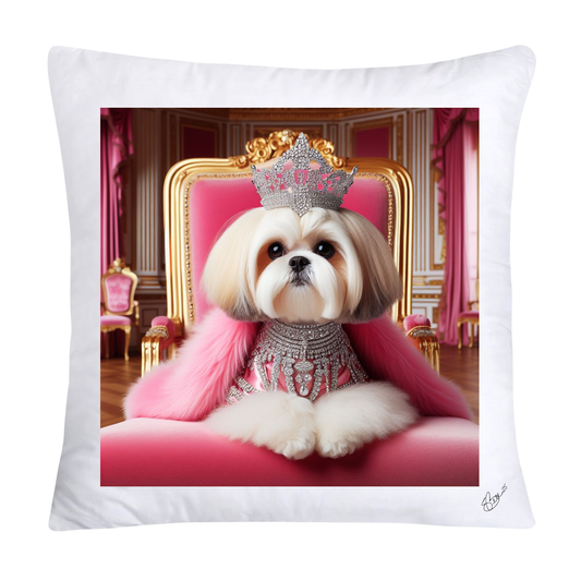 Royal Pet Portrait Pillow Covers 18X18-Shih Tzu at Versailles-2845