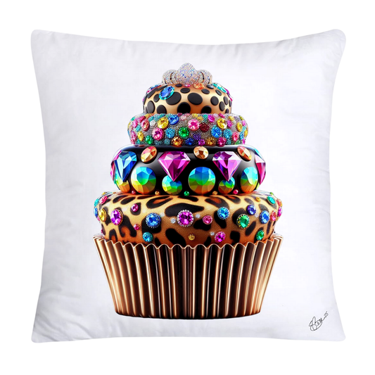 Wild Animal Print Cupcake Throw Pillow Covers 18x18-876