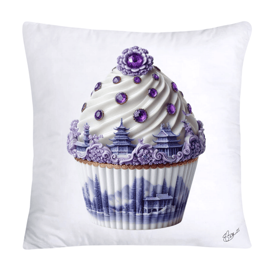 Purple Willow Sweet Cupcake Throw Pillow Covers-4346