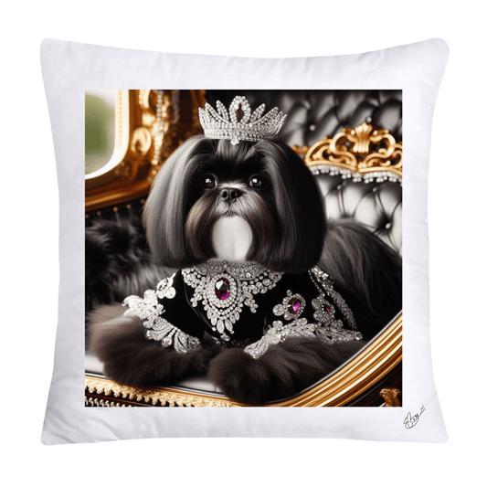 Royal Pet Portrait Pillow Covers 18X18-Shih Tzu at Versailles-2822