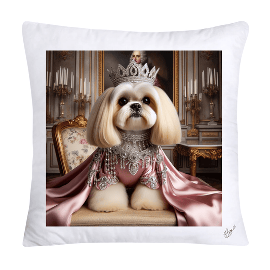 Royal Pet Portrait Pillow Covers 18X18-Shih Tzu at Versailles-2848
