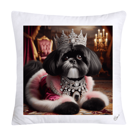Royal Pet Portrait Pillow Covers 18X18-Shih Tzu at Versailles-2831
