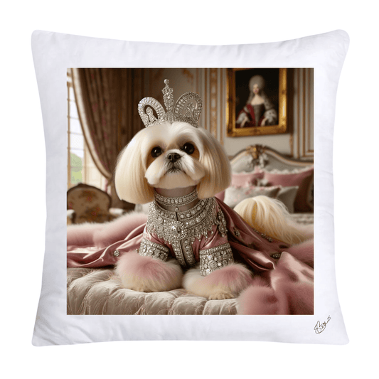Royal Pet Portrait Pillow Covers 18X18-Shih Tzu at Versailles-2804
