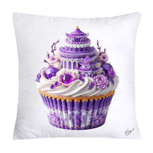 Purple Willow Sweet Cupcake Throw Pillow Covers-4313