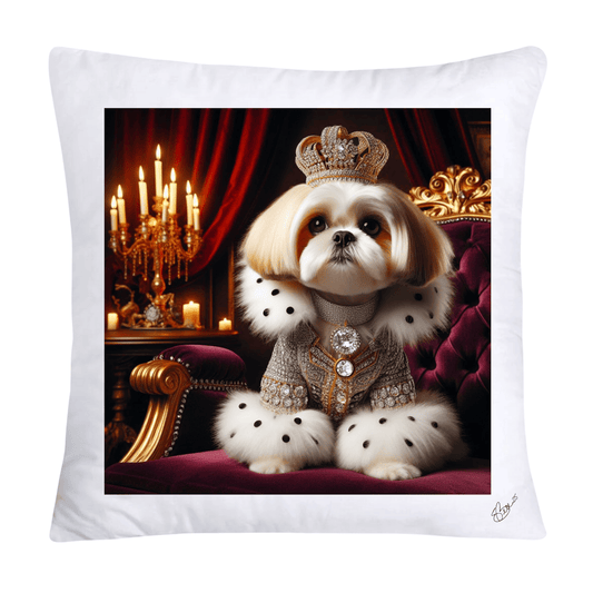 Royal Pet Portrait Pillow Covers 18X18-Shih Tzu at Versailles-2829