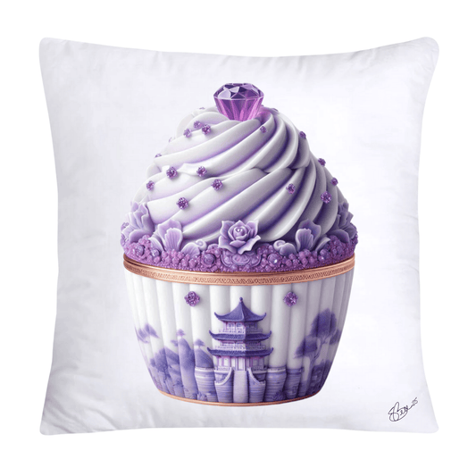 18x18 Purple Willow Chinoiserie Cupcake Throw Pillow Covers-5406