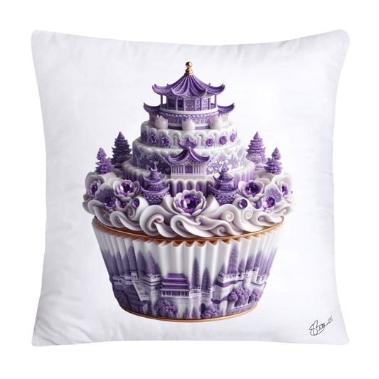 Purple Willow Sweet Cupcake Throw Pillow Covers-4337
