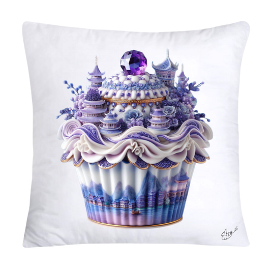 Purple Willow Sweet Cupcake Throw Pillow Covers-4324