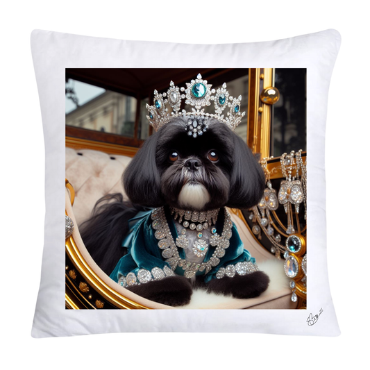 Royal Pet Portrait Pillow Covers 18X18-Shih Tzu at Versailles-2838