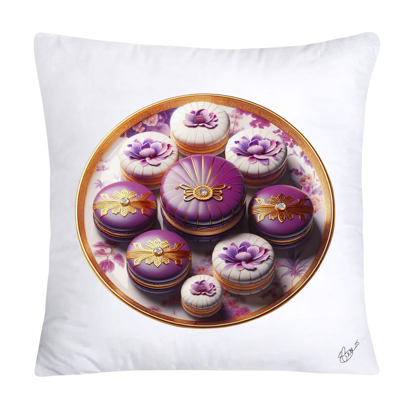 Purple Willow Sweetest Macaroon Throw Pillow Covers-259