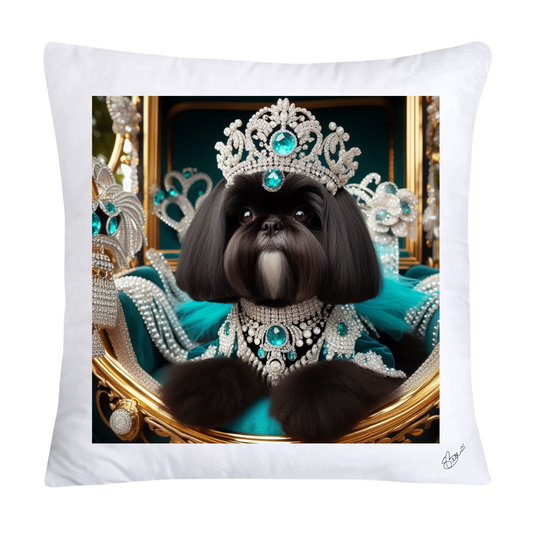 Royal Pet Portrait Pillow Covers 18X18-Shih Tzu at Versailles-2801