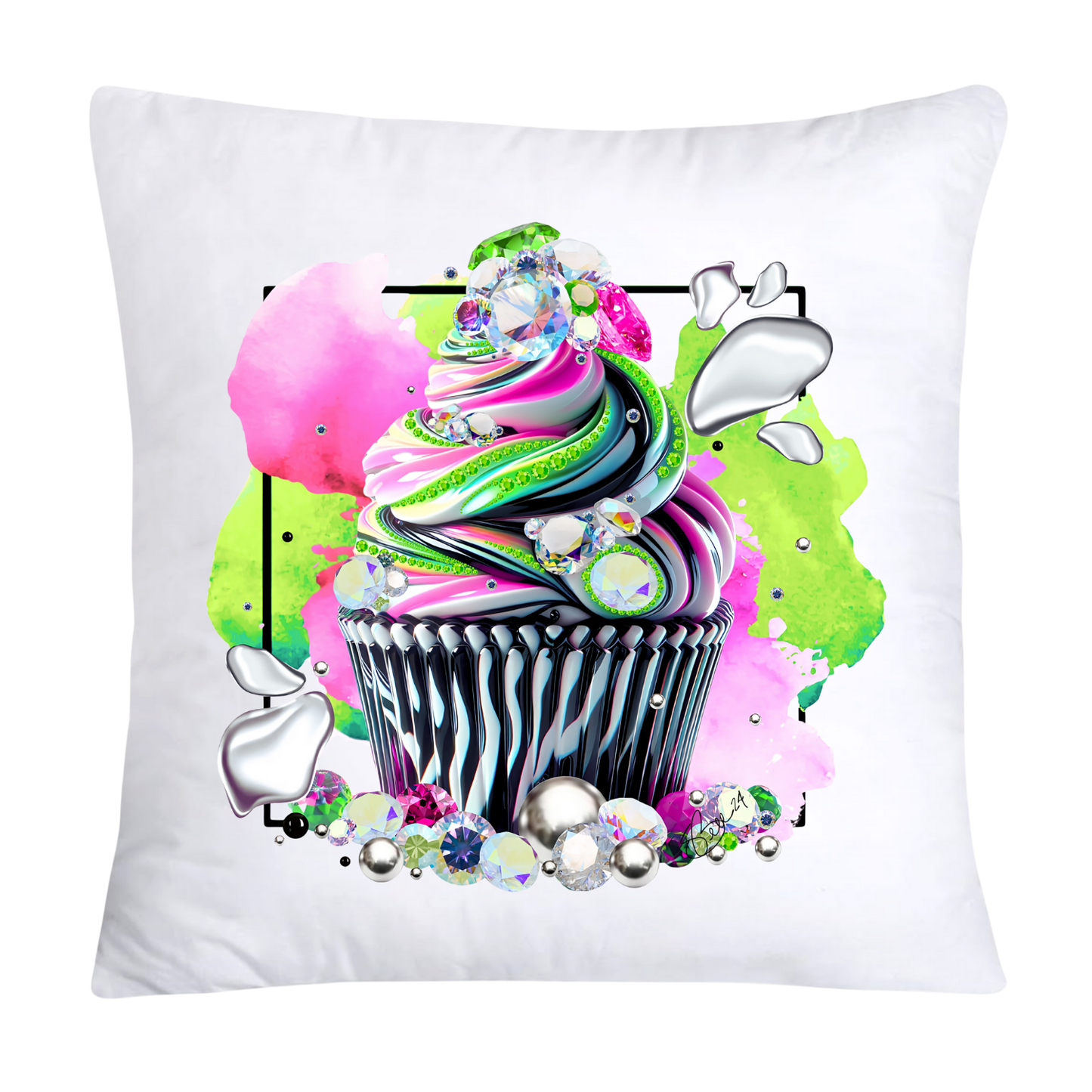 Stunning Neon Zebra Print 18x18 Pillow Covers-454