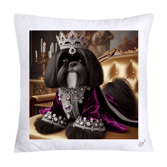 Royal Pet Portrait Pillow Covers 18X18-Shih Tzu at Versailles-2799