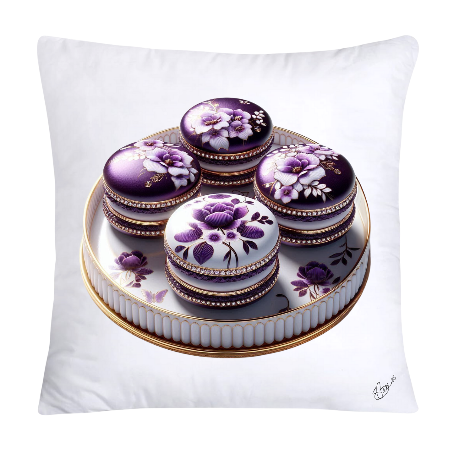 Purple Willow Sweetest Macaroon Throw Pillow Covers-268