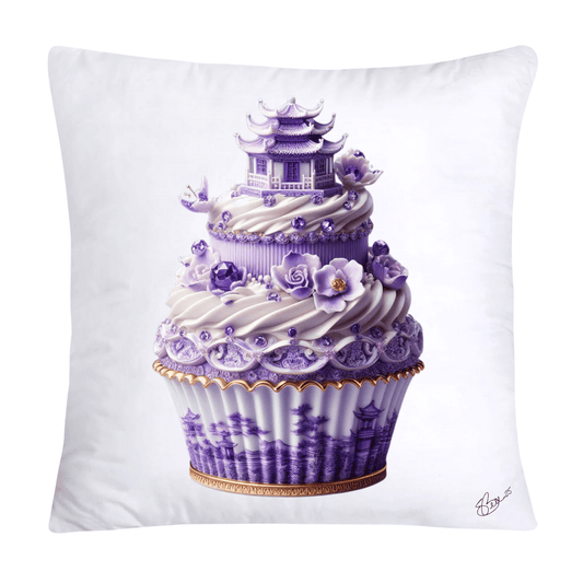 Purple Willow Sweet Cupcake Throw Pillow Covers-4355