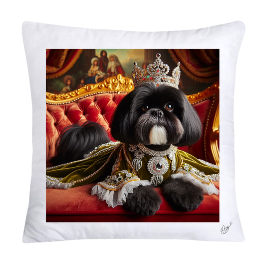 Royal Pet Portrait Pillow Covers 18X18-Shih Tzu at Versailles-2820