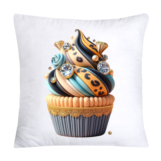 Wild Animal Print Cupcake Throw Pillow Covers 18X18-3761