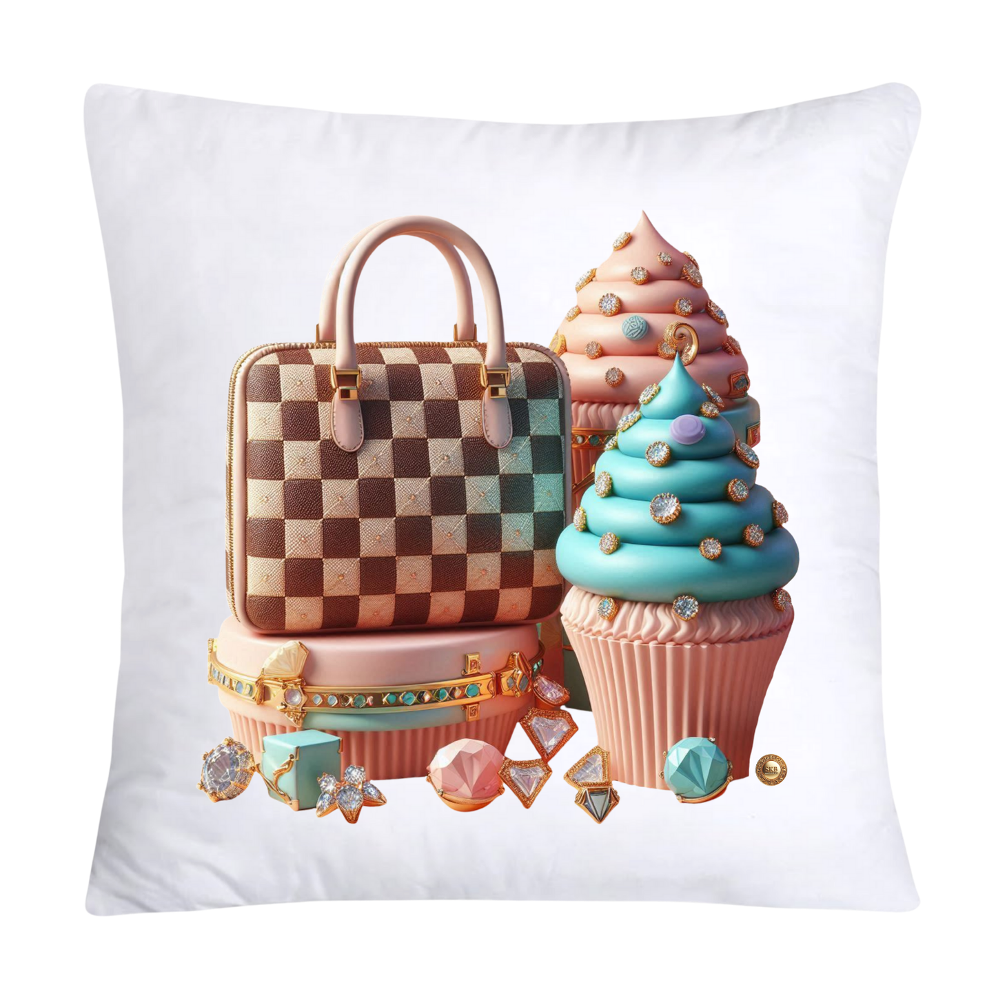 Pastel Cupcakes and Candy Pillow Covers 18x18-2535