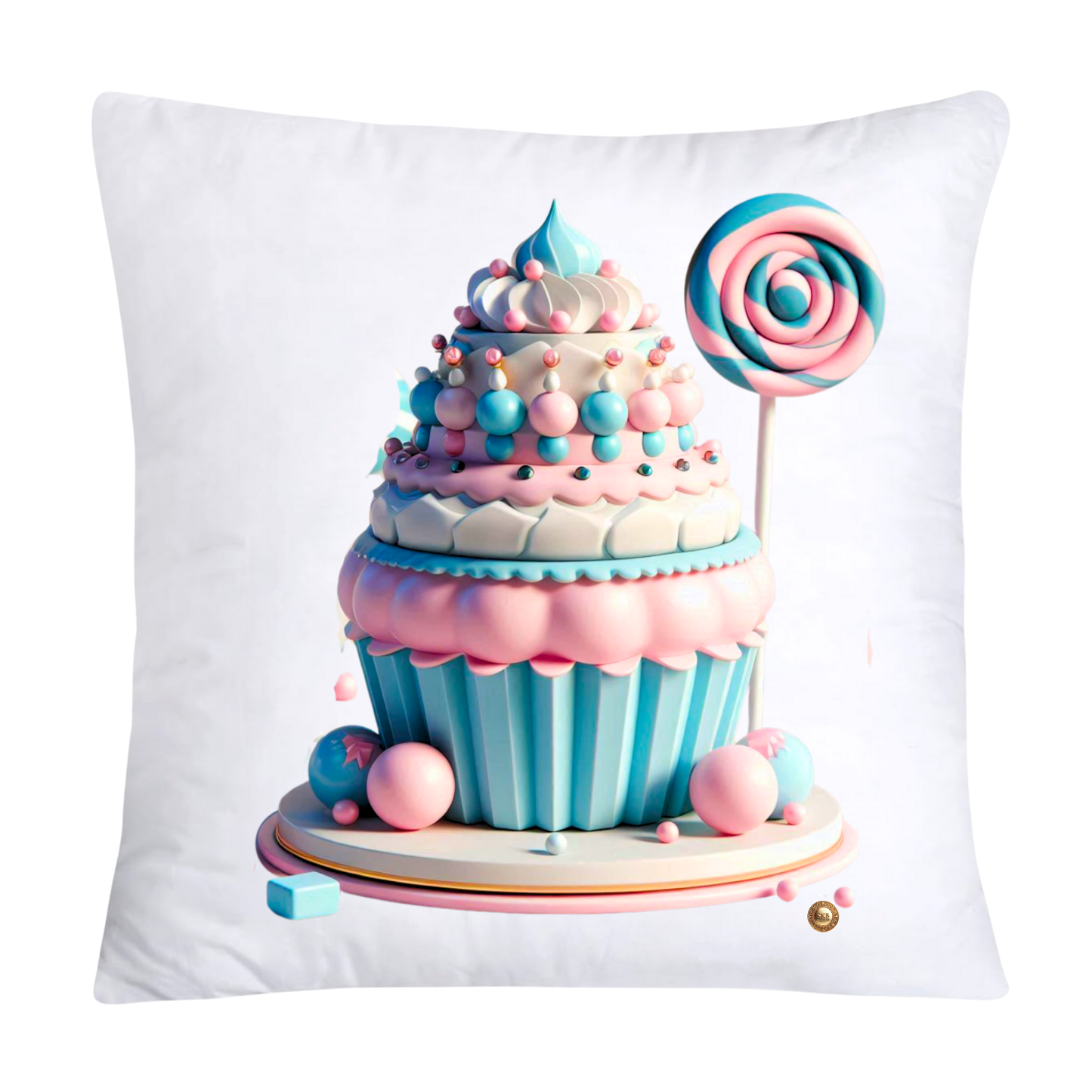 Pastel Cupcakes and Candy Pillow Covers 18x18-2548