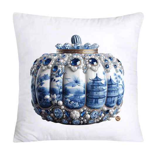 Blue Willow Sparkling Pumpkin 18x18 Pillow Covers-5318