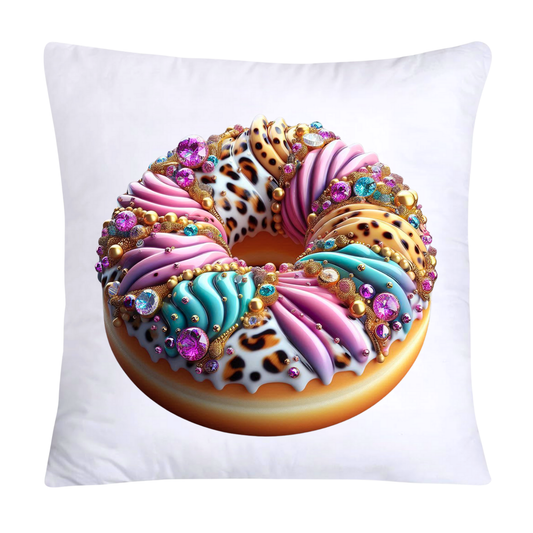 Wild Animal Print Donut Throw Pillow Covers 18x18-794