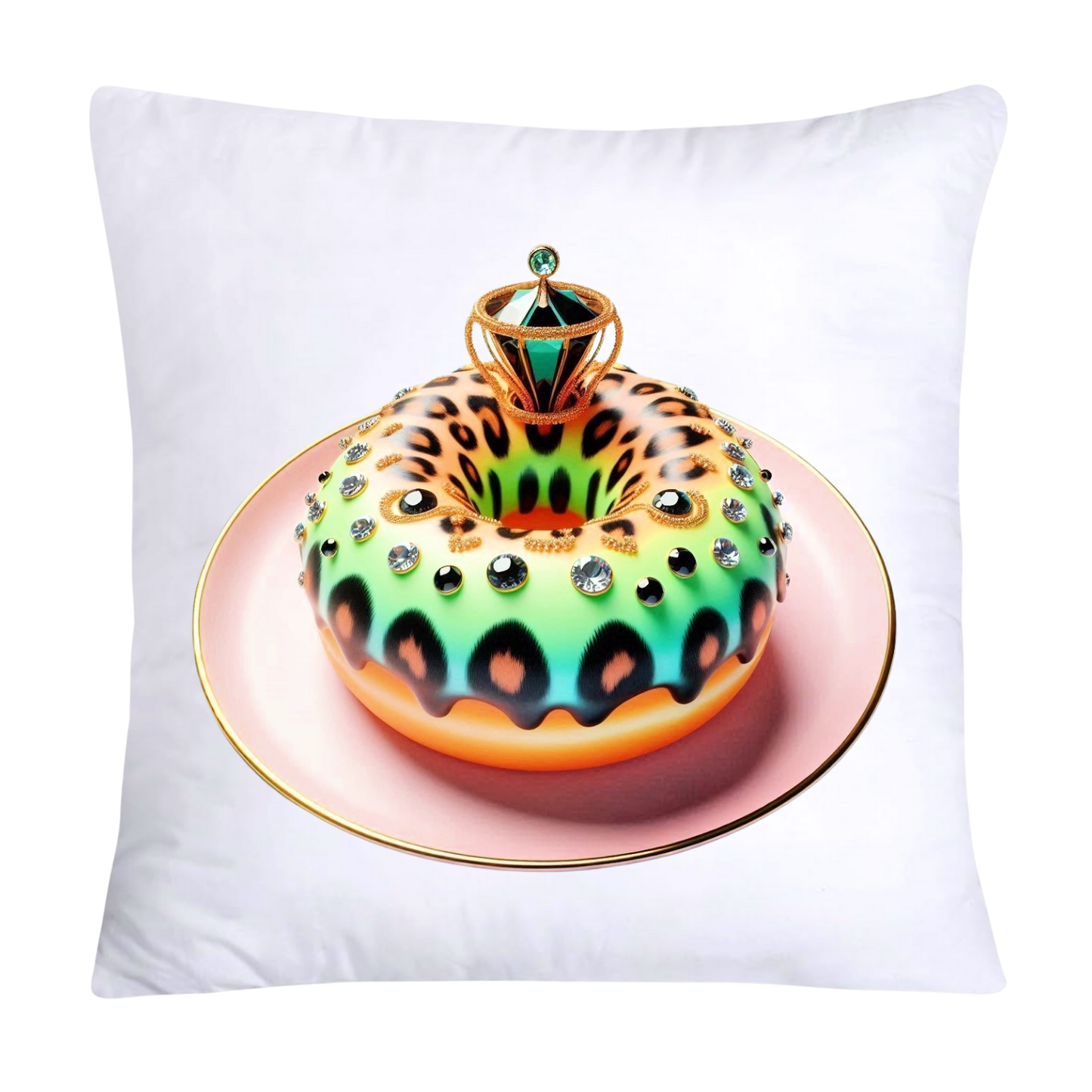 Wild Animal Print Donut Throw Pillow Covers 18x18-818