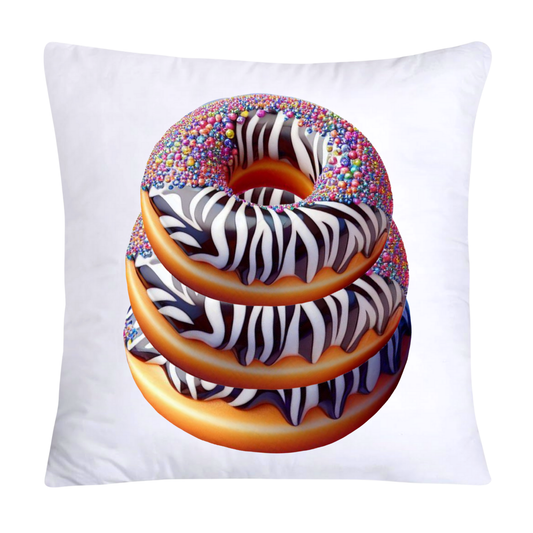 Wild Animal Print Donut Throw Pillow Covers 18x18-1821