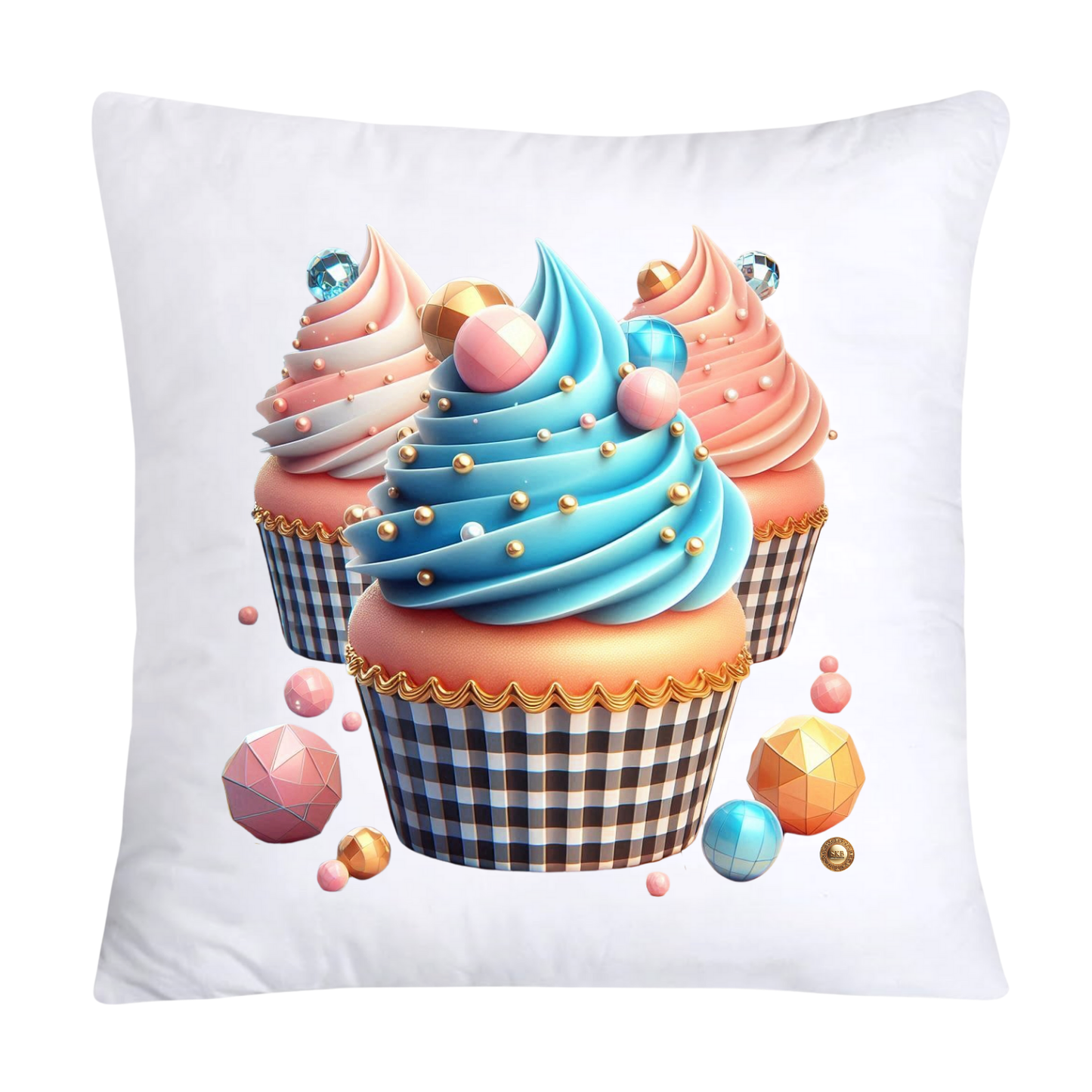 Pastel Cupcakes and Candy Pillow Covers 18x18-2488