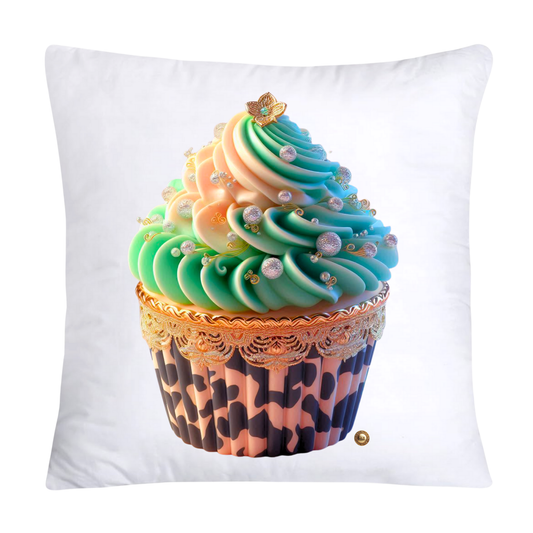 Wild Animal Print Cupcake Throw Pillow Covers 18X18-3765