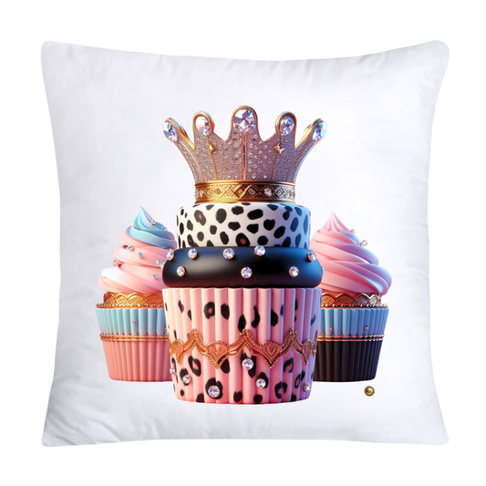 Royal and Wild Animal Print Cupcake Pillow Covers 18X18-3676