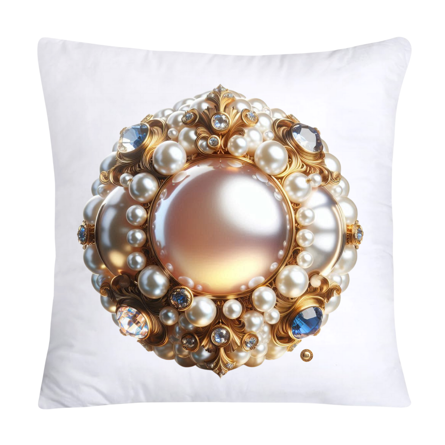 Beautiful Gold, Pearl and Diamond Orb/Ball 18x18 Pillow Covers-5726