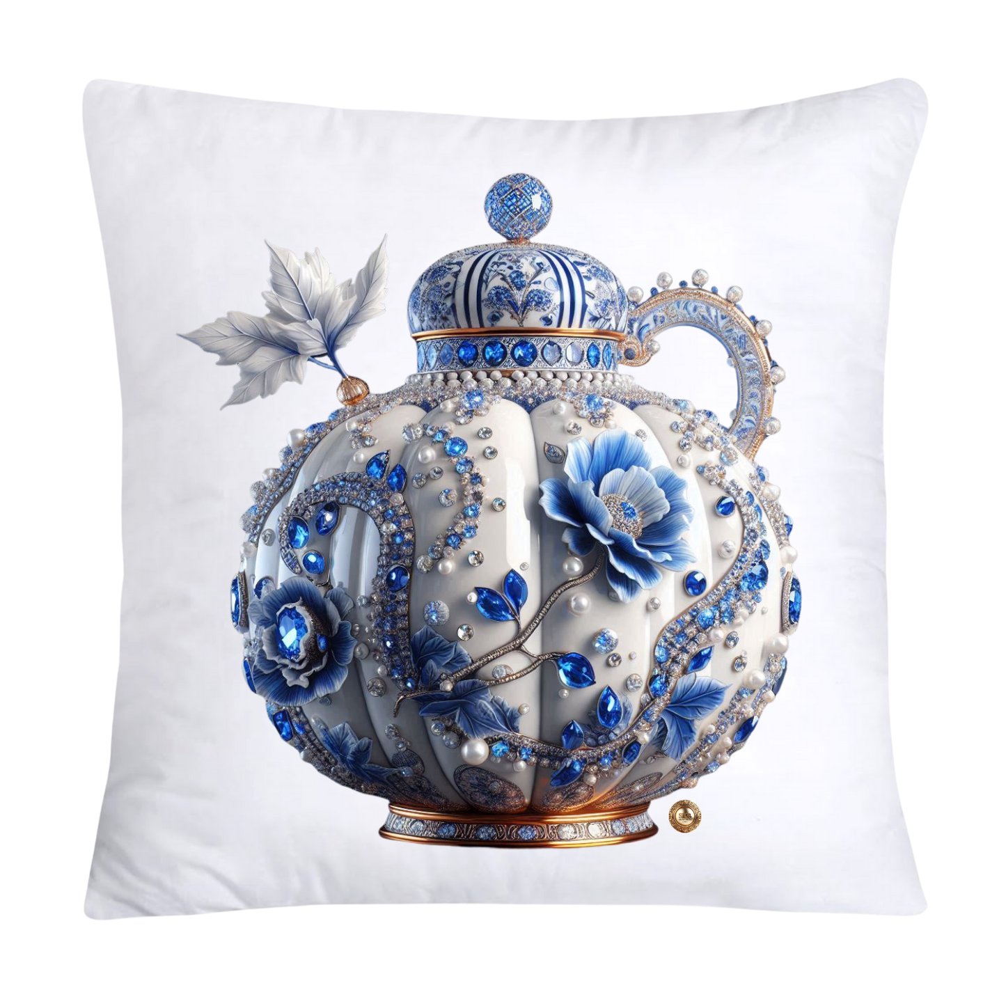 Blue Willow Sparkling Pumpkin 18x18 Pillow Covers-5309