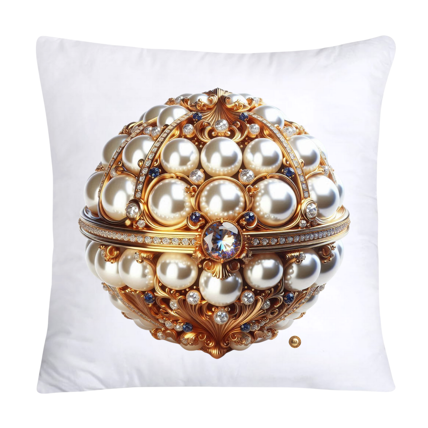 Beautiful Gold, Pearl and Diamond Orb/Ball 18x18 Pillow Covers-5725