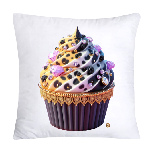 Wild Animal Print Cupcake Throw Pillow Covers 18X18-3706