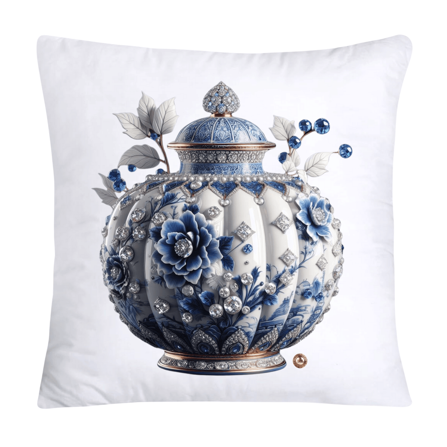 Blue Willow Sparkling Pumpkin 18x18 Pillow Covers-5315